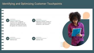 Agenda Identifying And Optimizing Customer Touchpoints Ppt Powerpoint Presentation Diagram Ppt