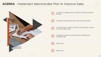 Agenda Implement Merchandise Plan To Improve Sales