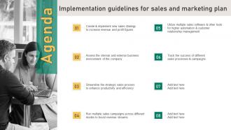 Agenda Implementation Guidelines For Sales And Marketing Plan MKT SS V