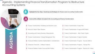Agenda Implementing Finance Transformation Program To Restructure Accounting Systems