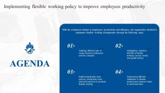 Agenda Implementing Flexible Working Policy To Improve Employees Productivity