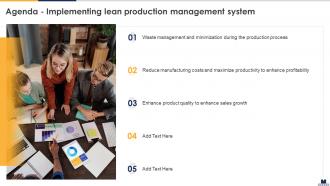 Agenda Implementing Lean Production Management System