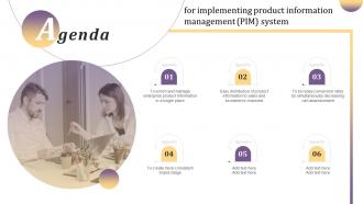 Agenda Implementing Product Information Management PIM System