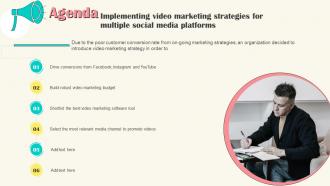 Agenda Implementing Video Marketing Strategies For Multiple Social Media Platforms