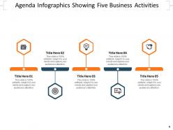 Agenda infographics contains list of business items powerpoint presentation slides
