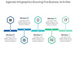 Agenda Infographics Showing Five Business Activities