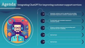 Agenda Integrating Chatgpt For Improving Customer Support Services ChatGPT SS