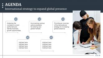Agenda International Strategy To Expand Global Presence Strategy SS V