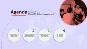 Agenda Introduction To Global Marketing Management MKT SS V