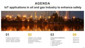 Agenda IoT Applications In Oil And Gas Industry To Enhance Safety IoT SS