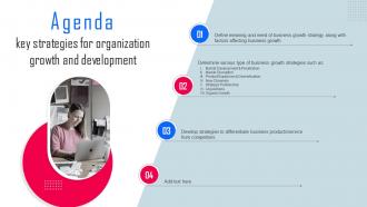 Agenda Key Strategies For Organization Growth And Development Strategy SS V