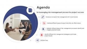 Agenda Leveraging Risk Management Process For Project Success PM SS