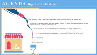 Agenda Liquor Store Business Ppt Powerpoint Presentation Infographics Aids BP SS