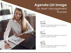 Agenda list image for asset management process infographic template