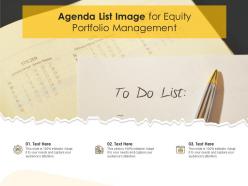 Agenda list image for equity portfolio management infographic template