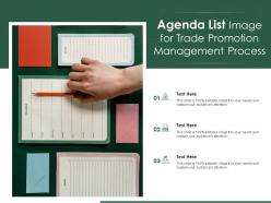 Agenda list image for trade promotion management process infographic template