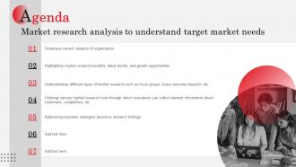 Agenda Market Research Analysis To Understand Target Market Needs