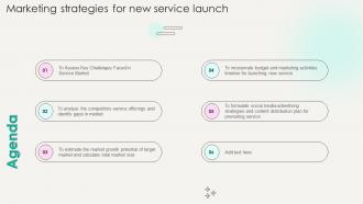 Agenda Marketing Strategies For New Service Launch