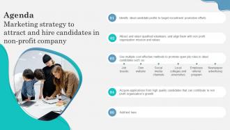 Agenda Marketing Strategy To Attract And Hire Candidates In Non Profit Company Strategy SS V