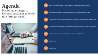 Agenda Marketing Strategy To Increase Customer Retention Rate Through Email
