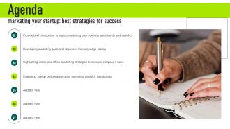 Agenda Marketing Your Startup Best Strategies For Success Strategy SS V