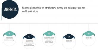Agenda Mastering Blockchain An Introductory Journey Into Technology BCT SS V
