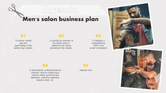 Agenda Mens Salon Business Plan Ppt Ideas Infographics BP SS
