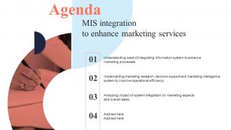 Agenda Mis Integration To Enhance Marketing Services MKT SS V