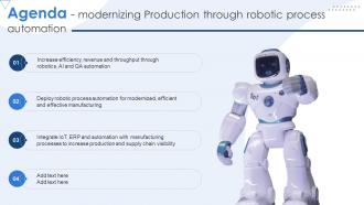 Agenda Modernizing Production Through Robotic Process Automation