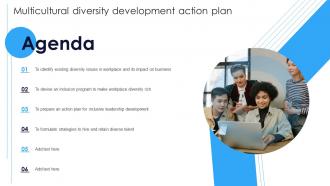 Agenda Multicultural Diversity Development Action Plan Ppt Demonstration