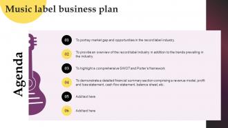 Agenda Music Label Business Plan BP SS