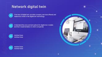 Agenda Network Digital Twin IT Ppt Ideas Background Designs