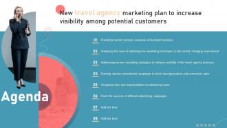 Agenda New Travel Agency Marketing Plan To Increase Visibility Among Potential Customers
