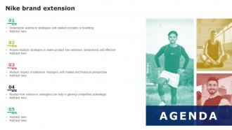 Agenda Nike Brand Extension Ppt Slides Background Images