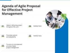 Agenda of agile proposal for effective project management