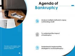 Agenda of bankruptcy credit ppt powerpoint presentation pictures information