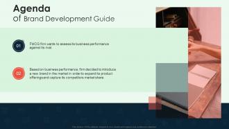 Agenda Of Brand Development Guide Ppt Diagram Images