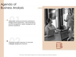 Agenda of business analysis ppt powerpoint presentation show ideas