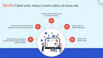 Agenda Of Channel Partner Strategy To Promote Products And Increase Sales Strategy Ss