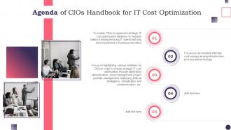 Agenda Of CIOS Handbook For IT Cost Optimization
