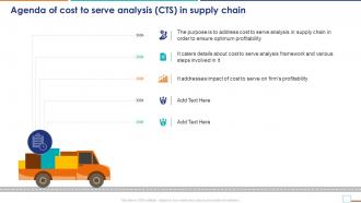 Agenda Of Cost To Serve Analysis CTS In Supply Chain Ppt Icon Graphics Template