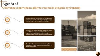 Agenda Of Cultivating Supply Chain Agility To Succeed In Dynamic Environment Strategy SS V