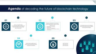 Agenda Of Decoding The Future Of Blockchain Technology BCT SS
