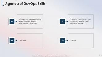 Agenda Of Devops Skills Ppt Slides Infographic Template