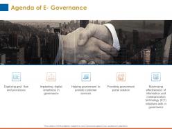 Agenda of e governance implanting digital ppt powerpoint good