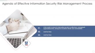Agenda of effective information security risk management process