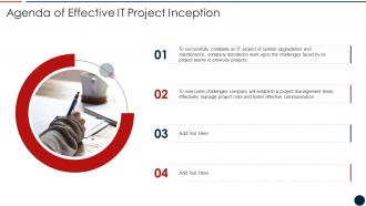 Agenda Of Effective IT Project Inception