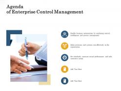 Agenda of enterprise control management systems ppt powerpoint presentation portfolio designs