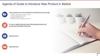 Agenda Of Guide To Introduce New Product In Market