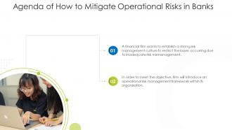 Agenda Of How To Mitigate Operational Risks In Banks
